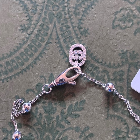 Gucci Flora Diamond Charm Bracelet Sterling Silver - Picture 10 of 12